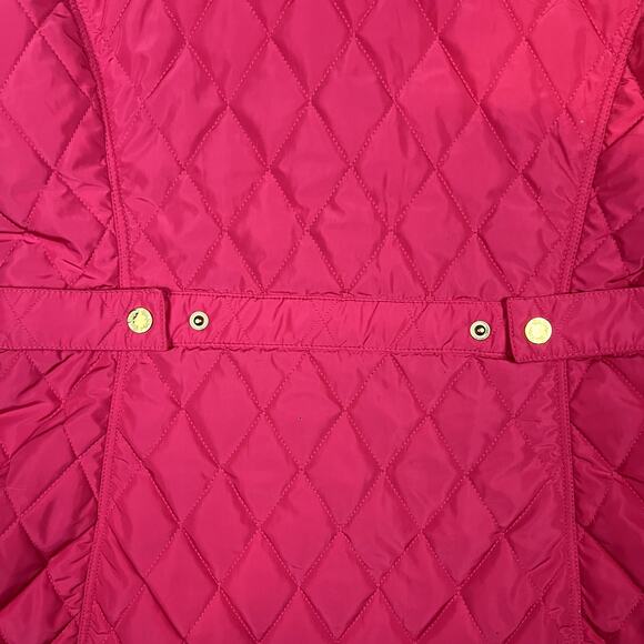 Lilly Pulitzer Puffer Vest Womens L Pink Preppy Golf Coquette - Picture 4 of 7